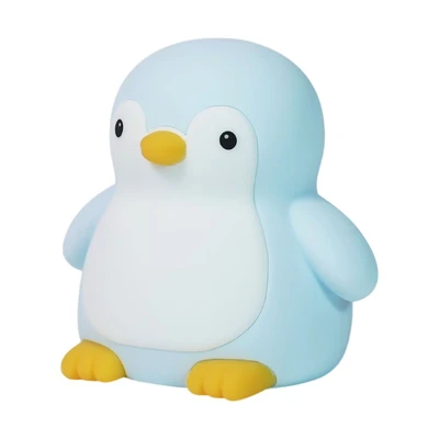 Gambar Eglare Lampu Tidur LED Rechargeable 2.5 Watt 3000K/RGB Penguin - Biru