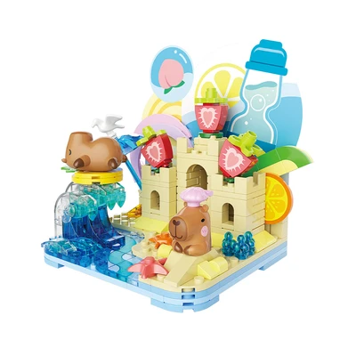 Gambar Jaki Set Miniatur Capybara Beach Vacation - Mix