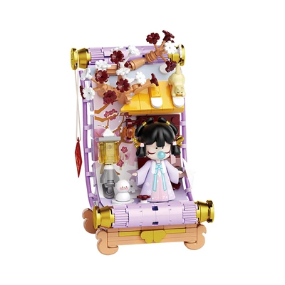 Gambar Jaki Set Miniatur Nanci Four Seasons Picture Scroll Winter - Ungu