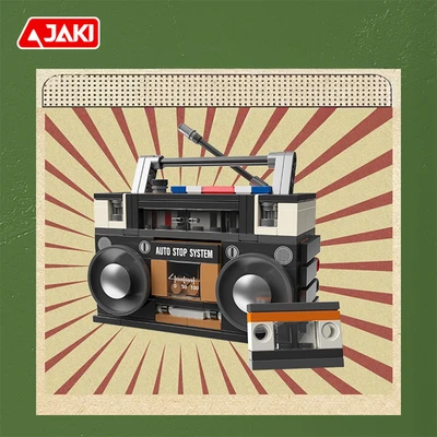 Gambar Jaki Set Miniatur Magnetic Tape Radio 1988 - Hitam