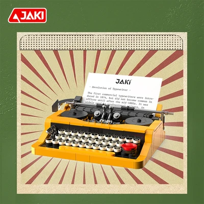Gambar Jaki Set Miniatur Mechanical Typewriter 1980 - Oranye