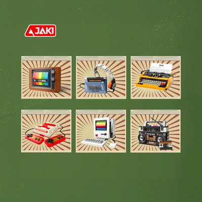 Gambar Jaki Set Miniatur Mechanical Typewriter 1980 - Oranye