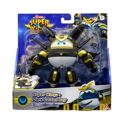 Gambar Alpha Group Superwings Robot Transforming Dark Golden Boy - Hitam