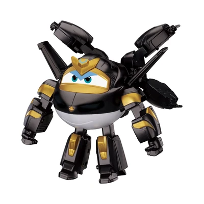 Gambar Alpha Group Superwings Robot Transforming Dark Golden Boy - Hitam