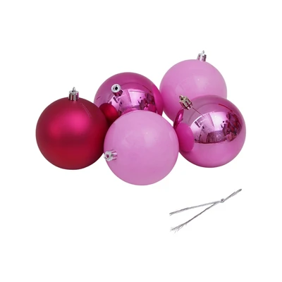 Gambar Noelle Bola Dekorasi Natal Christmas 8 cm Set 5 pcs Random