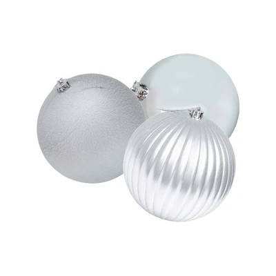 Gambar Noelle Bola Dekorasi Natal Christmas Silver 20 cm Random
