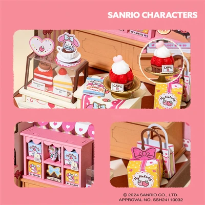 Gambar Rolife Miniatur My Melody Strawberry Cakes Set 86 pcs - Mix