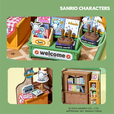 Gambar Rolife Miniatur Pochacco Lovely Bookstore Set 113 pcs - Mix