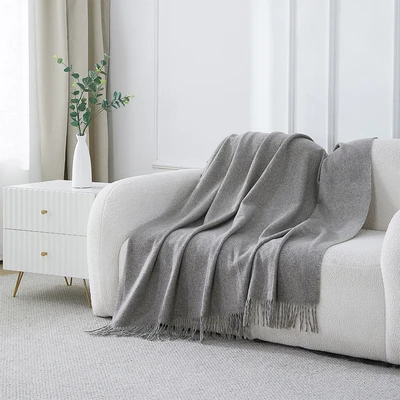 Gambar Informa Melyn Selimut Throw Polyester 130x150 cm - Abu-Abu Taupe