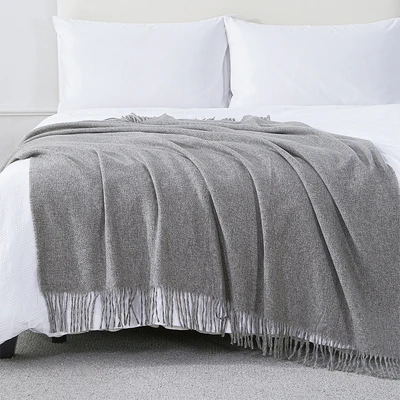 Gambar Informa Melyn Selimut Throw Polyester 130x150 cm - Abu-Abu Taupe
