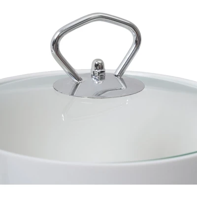 Gambar Appetite Wadah Saji Casserole Porcelain Round Dengan Tutup & Rak 20 cm - Putih