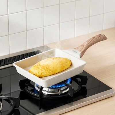 Gambar Culinart Wajan Penggorengan Telur Aluminium Cast 18 cm - Putih