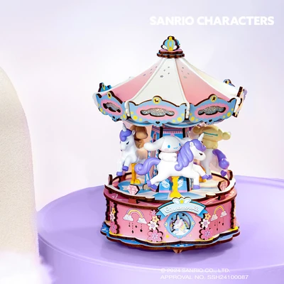 Gambar Rolife Miniatur Cinnamoroll Dreamy Unicorn Carousel Set 113 pcs - Mix
