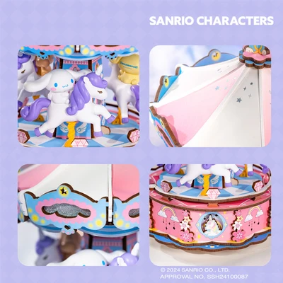 Gambar Rolife Miniatur Cinnamoroll Dreamy Unicorn Carousel Set 113 pcs - Mix