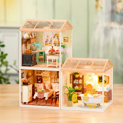 Gambar Rolife Super Creator Miniatur Farmhouse Kitchen Set 126 pcs - Mix