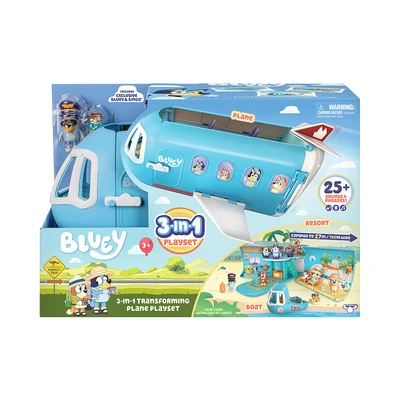 Gambar Bluey Playset 3 In 1 Transforming Airplane - Biru