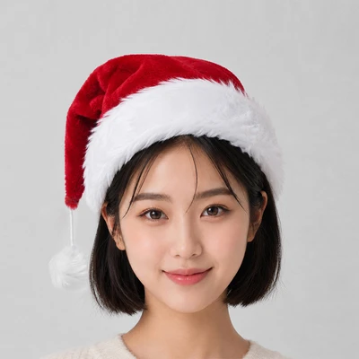 Gambar Noelle Topi Natal Christmas Santa 44 cm - Merah/Putih