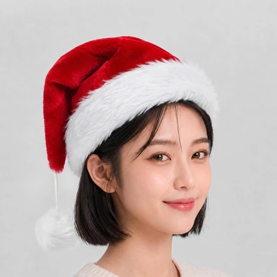 Gambar Noelle Topi Natal Christmas Santa 44 cm - Merah/Putih