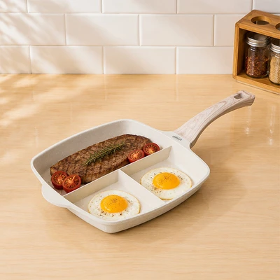 Gambar Culinart Wajan Penggorengan 3-in-1 Aluminium 26 cm - Krem