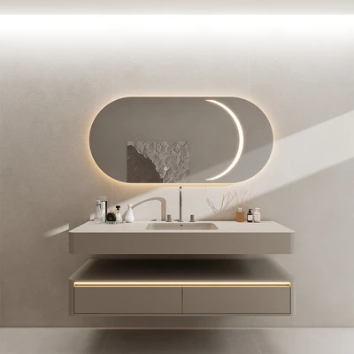 Gambar Informa Lilith Set Kabinet Kamar Mandi PVC - Krem Beige