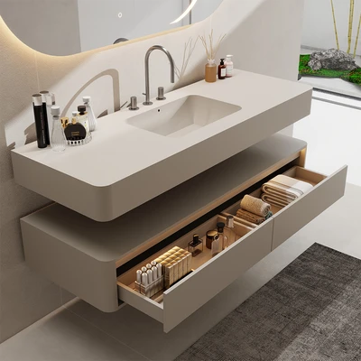 Gambar Informa Lilith Set Kabinet Kamar Mandi PVC - Krem Beige