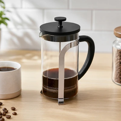 Gambar Culinart Chaka Teko Kopi French Press 1 Liter Transparan - Hitam