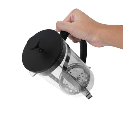 Gambar Culinart Chaka Teko Kopi French Press 1 Liter Transparan - Hitam