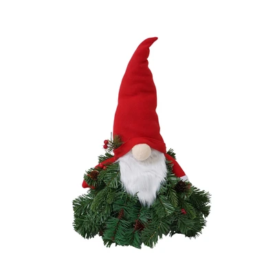 Gambar Noelle Dekorasi Meja Pohon Natal Christmas Standing Gnome 50 cm - Hijau/Merah