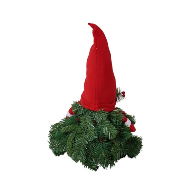 Gambar Noelle Dekorasi Meja Pohon Natal Christmas Standing Gnome 50 cm - Hijau/Merah