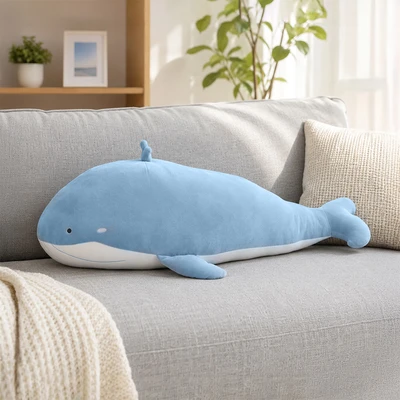 Gambar Informa Bantal Anak Cooling Fabric Whale 102x35 cm - Biru