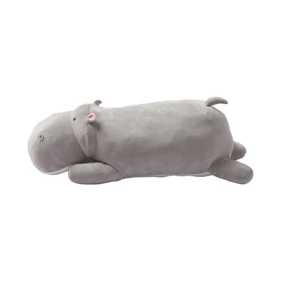 Gambar Informa Bantal Anak Cooling Fabric Hippo 91x35 cm - Abu-Abu