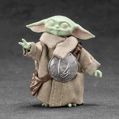 Gambar Top Gear ZD Infinite Action Figure X Mandalorian Grogu 10 cm - Hijau/Krem