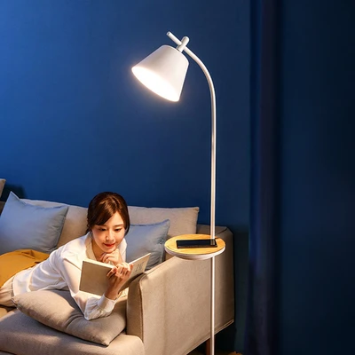 Gambar Eglare Beam Lampu Lantai LED Dengan Wireless Charging 3CCT 10 Watt - Putih