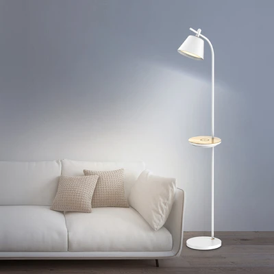 Gambar Eglare Beam Lampu Lantai LED Dengan Wireless Charging 3CCT 10 Watt - Putih