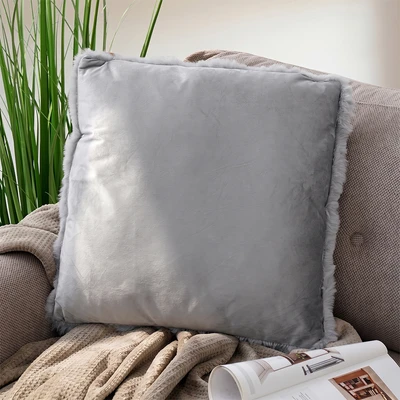 Gambar Informa Bantal Sofa Bubble Fur 45x45 cm - Abu-Abu Muda