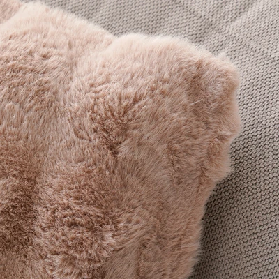 Gambar Informa Bantal Sofa Bubble Fur 45x45 cm - Cokelat Muda