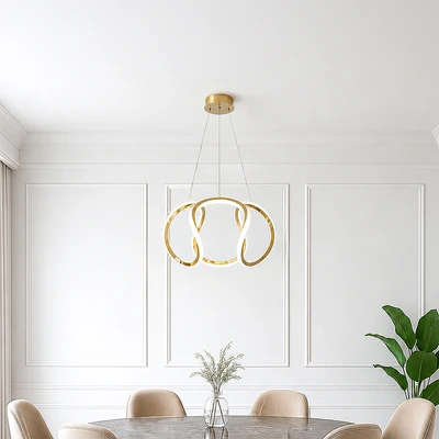Gambar Eglare Franklin Lampu Gantung Hias LED 3CCT Shiny - Gold