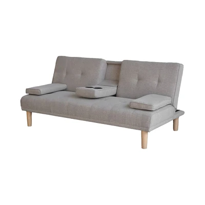 Gambar Informa Jeni Sofa Bed Fabric Dengan Console - Krem Beige