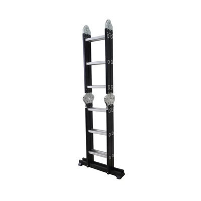 Gambar Krisbow Tangga Lipat Aluminium 3.27 Meter 4x3 Step - Hitam