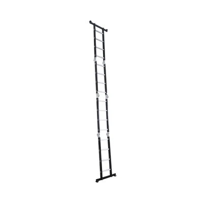 Gambar Krisbow Tangga Lipat Aluminium 4.32 Meter 4x4 Step - Hitam