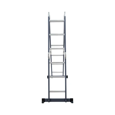 Gambar Fixsteps Tangga Lipat Aluminium 3.52 Meter 4x3 Step - Abu-Abu