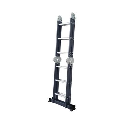 Gambar Fixsteps Tangga Lipat Aluminium 3.52 Meter 4x3 Step - Abu-Abu