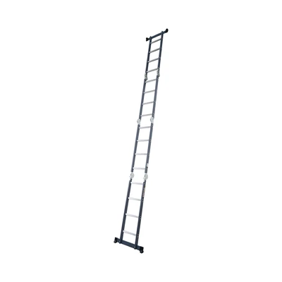 Gambar Fixsteps Tangga Lipat Aluminium 4.64 Meter 4x4 Step - Abu-Abu