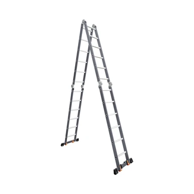 Gambar Fixsteps Tangga Lipat Aluminium 6.97 Meter 4x6 Step - Abu-Abu