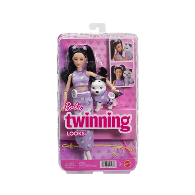 Gambar Barbie Set Boneka Twinning Looks Purple Daisy Clothes JFP39 - Ungu