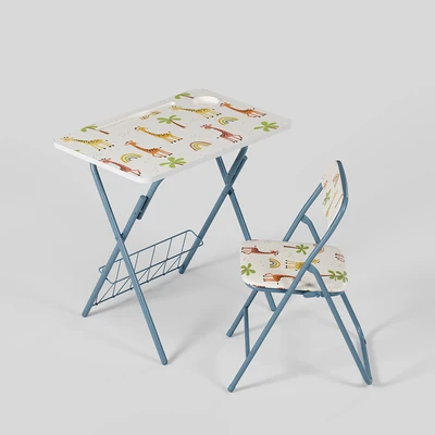 Gambar Soleil Set Meja & Kursi Lipat Anak Girafee - Mix