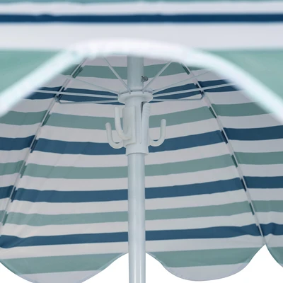 Gambar Soleil Breeze Payung Pantai Lipat - Biru/Putih
