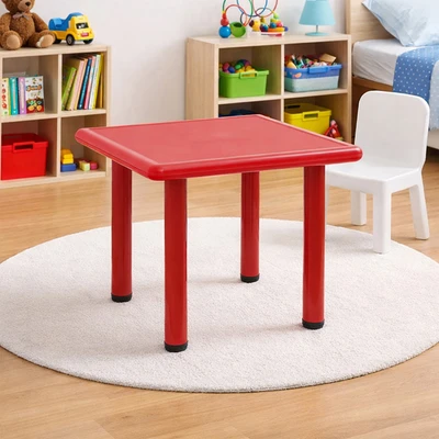 Gambar Paso Meja Anak Square 60x60x50 cm - Merah