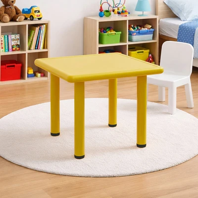 Gambar Paso Meja Anak Square 60x60x50 cm - Kuning