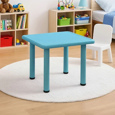 Gambar Paso Meja Anak Square 60x60x50 cm - Biru Muda